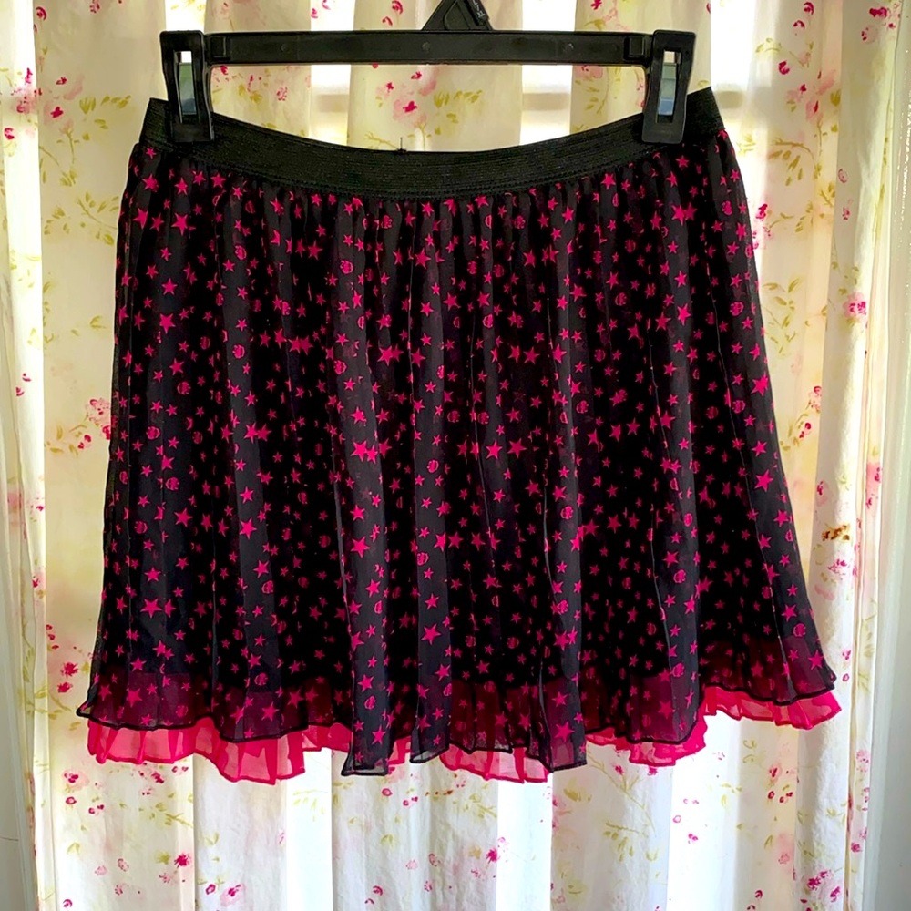 Monster High Girls Punk Pleated Star Skirt Size 14-16 NWOT